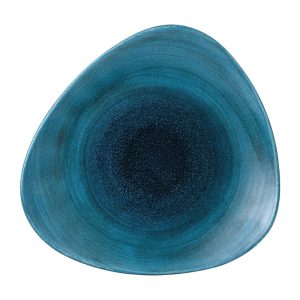 Stonecast Aqueous Lagoon Triangle Plate 10 1/2 " (Box 12)