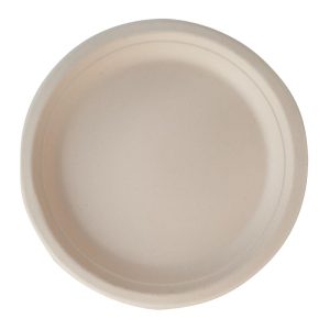 eGreen Eco-Fibre Compostable Wheat Round Plates 250mm (Pack of 1000)