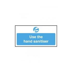 Use Hand Sanitiser Sign 100mm Self-Adhesive