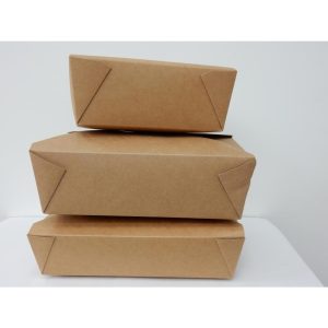 Kraft Recyclable Microwavable Food Boxes 1960ml / 66oz (Pack of 200)