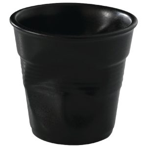 Revol Froisses Cappuccino Tumblers Black 180ml (Pack of 6)