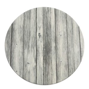 Werzalit Pre-drilled Round Table Top  Antique White 800mm