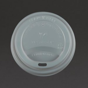 Vegware Compostable Coffee Cup Lids 340ml / 12oz and 455ml / 16oz (Pack of 1000)