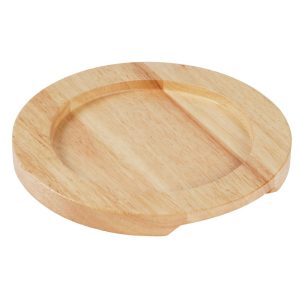 Dimensions: 210(Ø)mm. Hevea Wood Base.