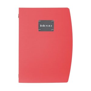 Securit Rio Menu Cover Red A4