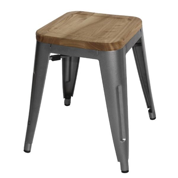 Galvanised Steel. Ash Seat. Stackable. Seat Height: 450mm