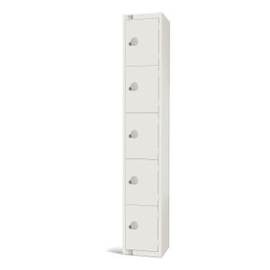 Elite Five Door Manual Combination Locker Locker White