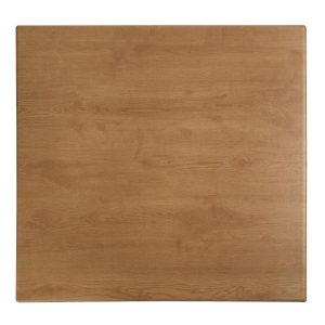 Werzalit Pre-drilled Square Table Top  Oak Effect 800mm