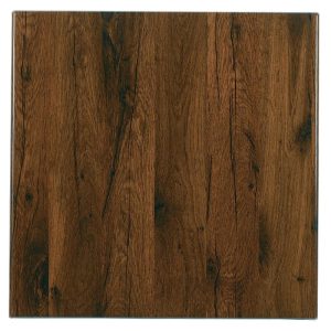Werzalit Pre-drilled Square Table Top  Antique Oak 800mm