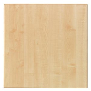 Werzalit Pre-drilled Square Table Top  Maple 800mm