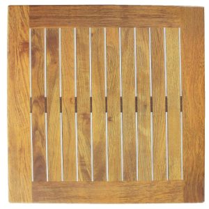 Werzalit Pre-drilled Square Table Top  Teak 800mm