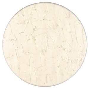 Werzalit Pre-drilled Round Table Top  Marble Bianco 700mm