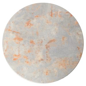 Werzalit Pre-drilled Round Table Top  Tarnished Silver 700mm