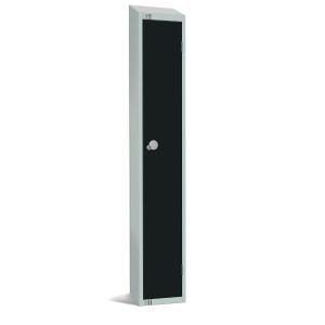 Elite Single Door Electronic Combination Locker with sloping top Black