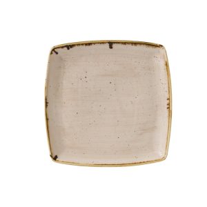 Churchill Stonecast Deep Square Plate Nutmeg Cream 260 x 260mm (Pack of 6)