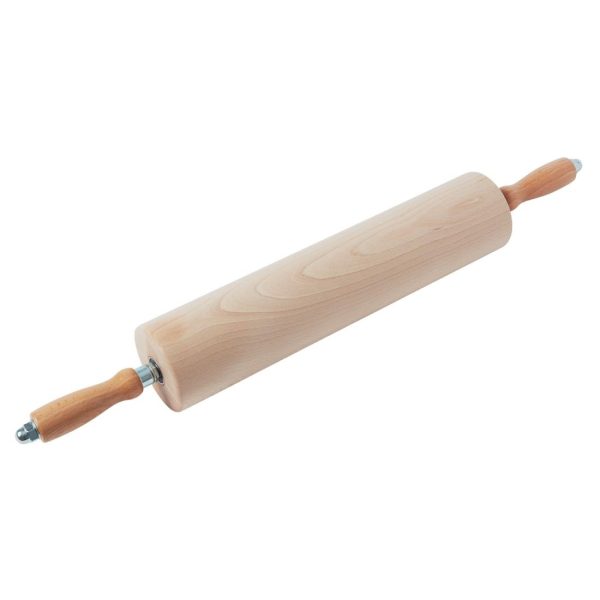 Rolling pin size: 400(L)mm. Material: Beech wood