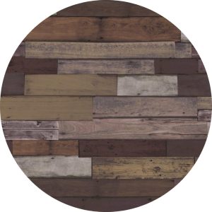 Werzalit Pre-drilled Round Table Top  Blanchas Brown 800mm