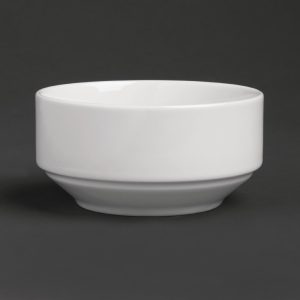 Royal Porcelain Classic White Stackable Soup Bowl 110mm (Pack of 12)