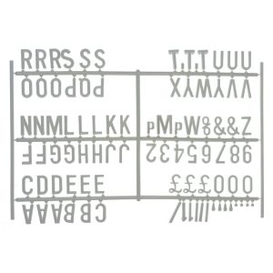 Beaumont Peg Board 20mm Letters 540 Characters White (Pack of 20)