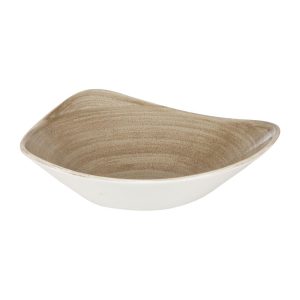 Churchill Stonecast Patina Antique Triangle Bowls  Taupe 235mm (Pack of 12)