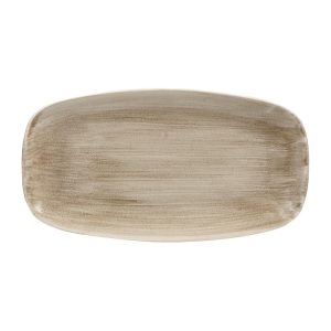 Churchill Stonecast Patina Antique Rectangular Plates Taupe 355mm (Pack of 6)