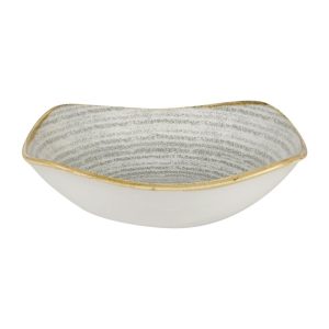 Churchill Studio Prints Homespun Square Bowls Stone Grey 175mm