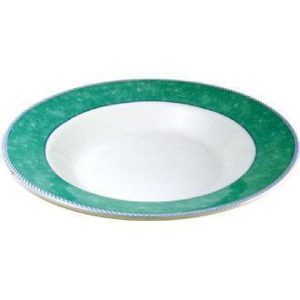 Churchill New Horizons Marble Border Pasta Plates Green 300mm (Pack of 12)