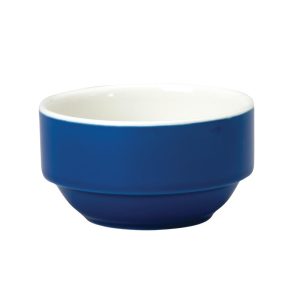 Churchill New Horizons Colour Glaze Consomme Bowls Blue 105mm