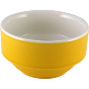 Churchill New Horizons Colour Glaze Consomme Bowls Yellow 105mm
