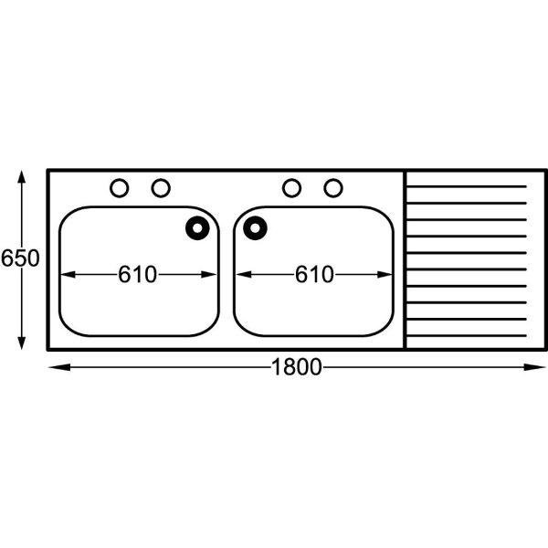 Size: 1800(W) x 650(D)mm | Self Assembly