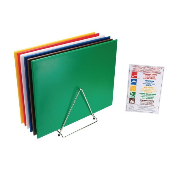 12(H) x 610(W) x 455(L)mm. HDPE. Six boards, wall chart and rack