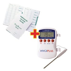 Multistem thermometer & temperature log book combo deal