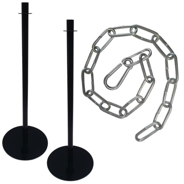Includes 1 x DY478 1.5m Chrome-Plated Barrier Chain & 2 x DF010 Barrier Posts