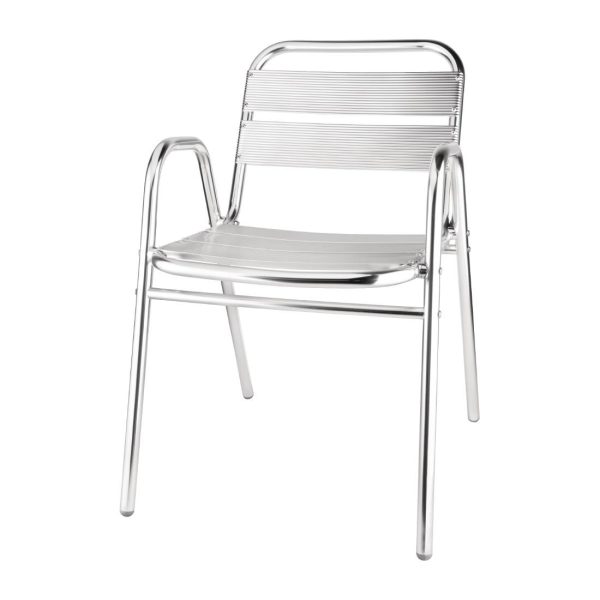 Aluminium Frame and Seat. Seat Height: 450mm. Stackable