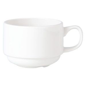 Steelite Simplicity White Stacking Slimline Cups 200ml (Pack of 36)