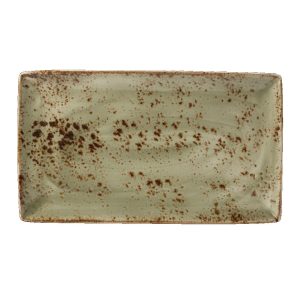 Steelite Craft Green Rectangular Platters 330x 190mm (Pack of 6)