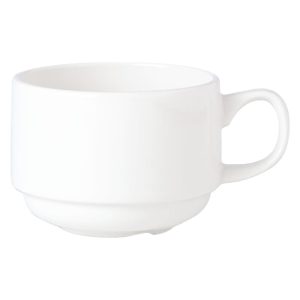 Steelite Simplicity White Stacking Espresso Cups 100ml (Pack of 12)