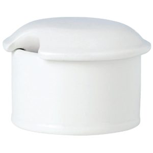 Steelite Simplicity White Mustard Dipper Lids (Pack of 12)