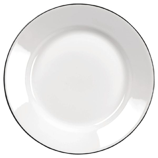 280mm/ 11". White with black line. Pack quantity: 12.