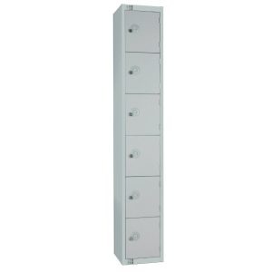 Elite Six Door Camlock Locker Grey