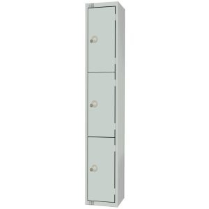 Elite Three Door Manual Combination Locker Locker Grey