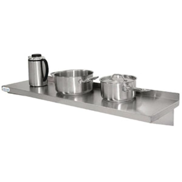 Size: 1800(W) x 300(D)mm. Material: Stainless steel. Brackets included