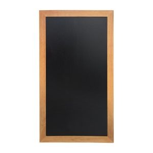 Securit Slim Wall Mounted Blackboard 1000 x 560mm Teak