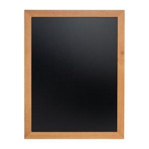 Securit Wall Mounted Blackboard 900x700mm Teak