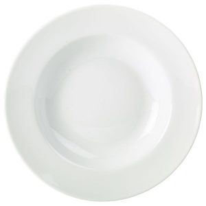 Genware Porcelain Soup Plate/Pasta Dish 23cm/9″ QTY:6