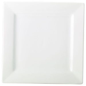 Genware Porcelain Square Plate 26cm/10.25″ QTY:6