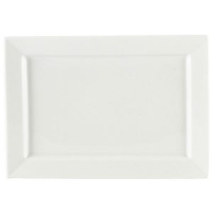 Genware Porcelain Rectangular Plate 24 x 17cm/9.5 x 6.75″ QTY:6