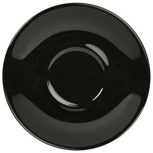 Genware Porcelain Black Saucer 12cm/4.75″ QTY:6