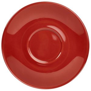 Genware Porcelain Red Saucer 12cm/4.75″ QTY:6
