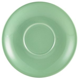 Genware Porcelain Green Saucer 13.5cm/5.25″ QTY:6